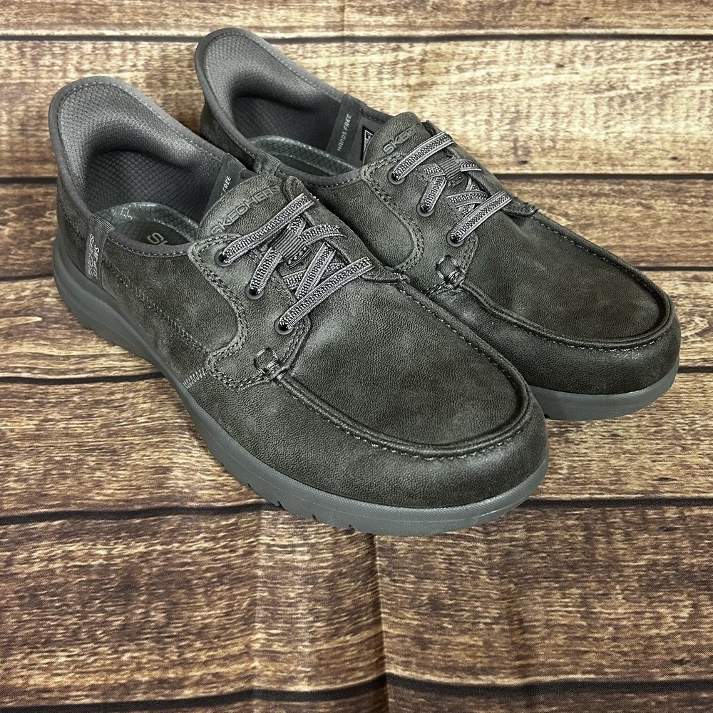 SKECHERS Womens Hands Free On The Go Slip On Boat Shoes Gray Sz 8